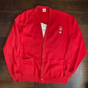 VTG Embroidered Christmas button sweatshirt - custom Pauleen